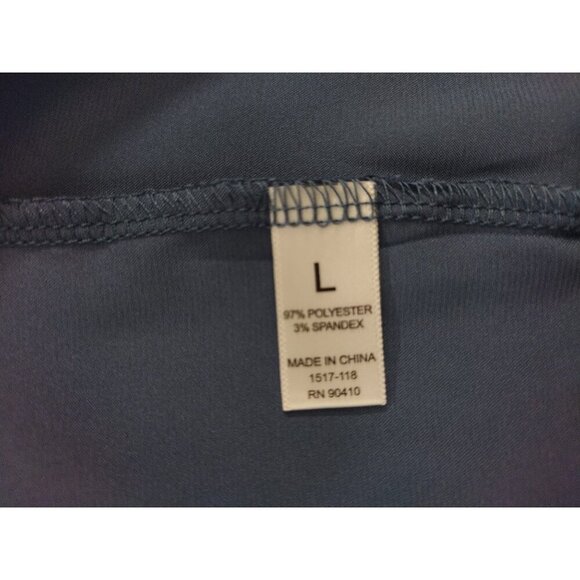 Nicole Miller New York Womens Button-Down Short-Sleeve Blouse L Blue. - Picture 4 of 6